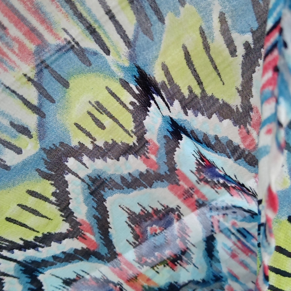 Spoiled Colorful Flowy Racerback Tank Top Blouse - Picture 8 of 9